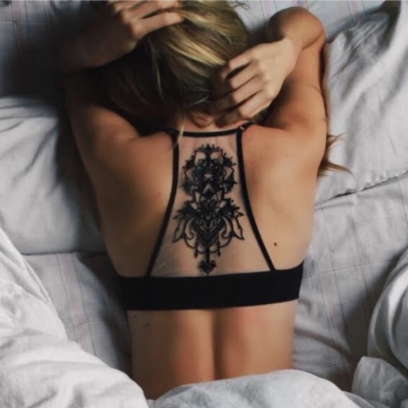 Glamvault Other - GLAM // LOUNGE Tattoo Mesh Racerback Bralette